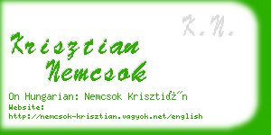 krisztian nemcsok business card